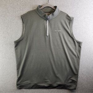 Peter Millar Vest Mens XXL Gray Crown Sport Quarter Zip
